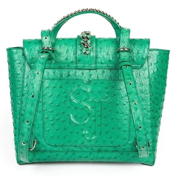 Sassy Jones Lori Convertible Leather Satchel Backpack New - Picture 10 of 12